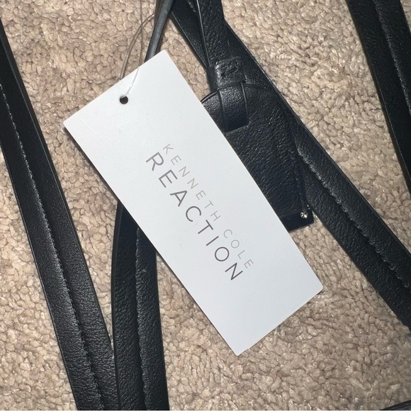 Kenneth Cole Reaction Black Crocodile Skin Tote Shoulder Bag NWT - Picture 5 of 9